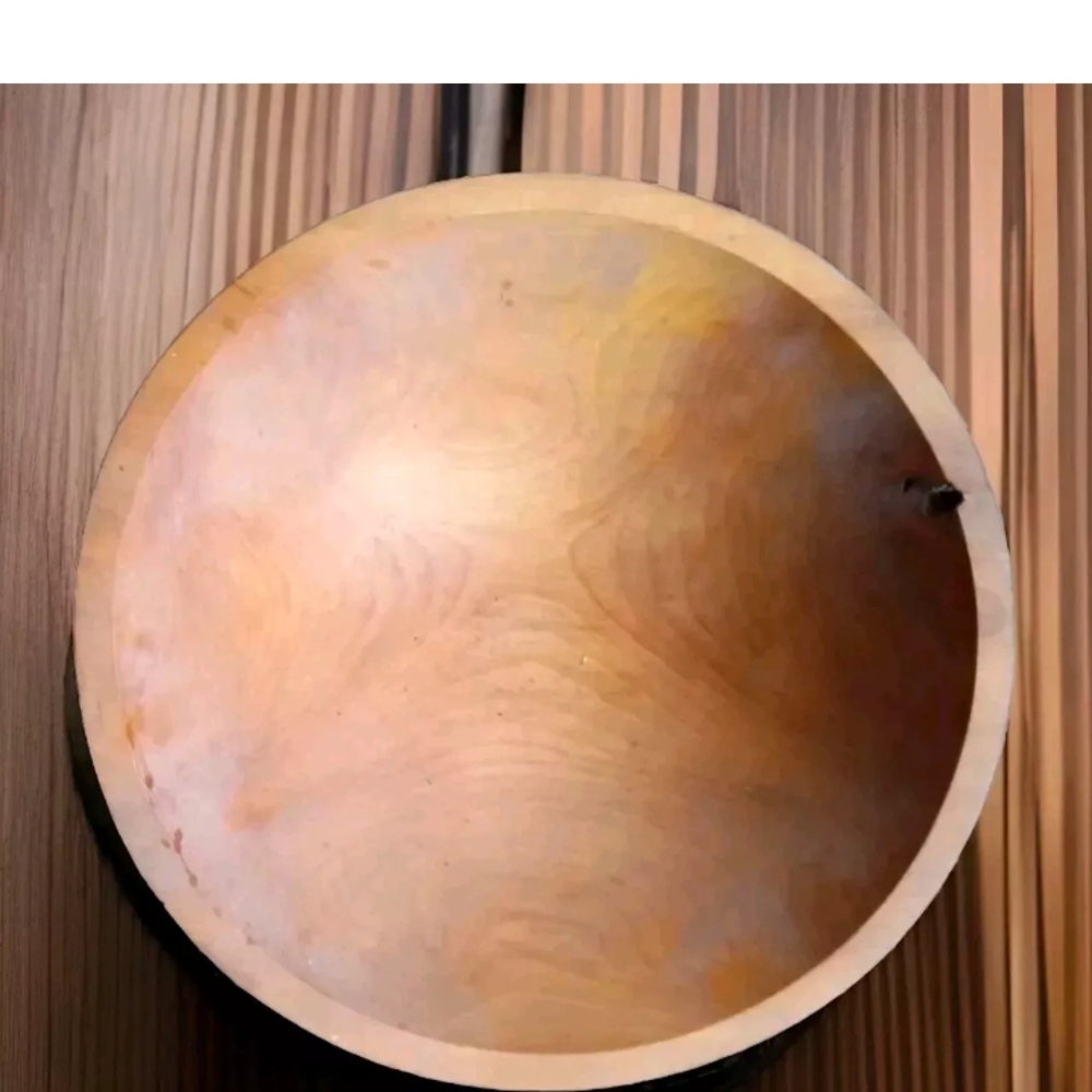Weston bowl Vintage Wood Approx 14" X 14" X 4 Weston Bowl Mill Vermont